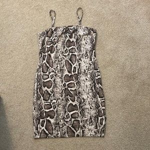 Snake skin mini dress